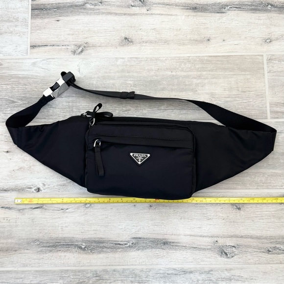Prada Black Large Nylon Waist Belt Crossbody Bag - Picture 8 of 16